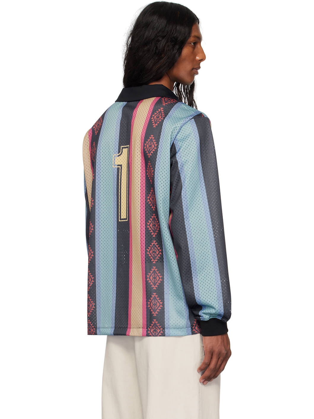 Multicolor Navajo Stripe L/S Polo - 3