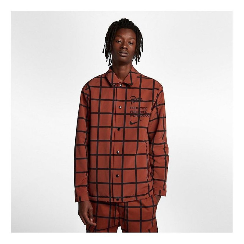 Nike x Patta Coach Jacket 'Mars Stone Black' AH6488-689 - 1