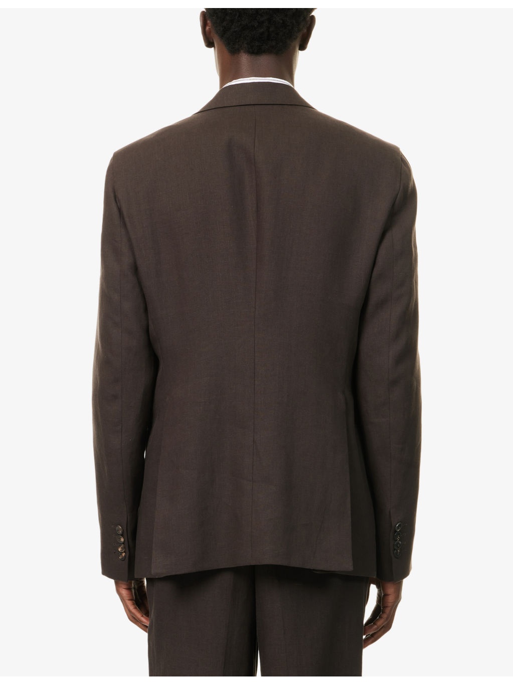 Notch-Lapel Single-Breasted Linen Blazer - 4