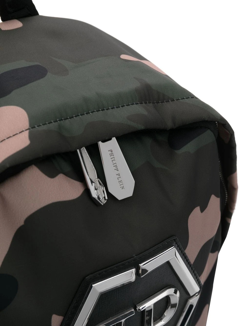 Hexagon camouflage-print backpack - 4