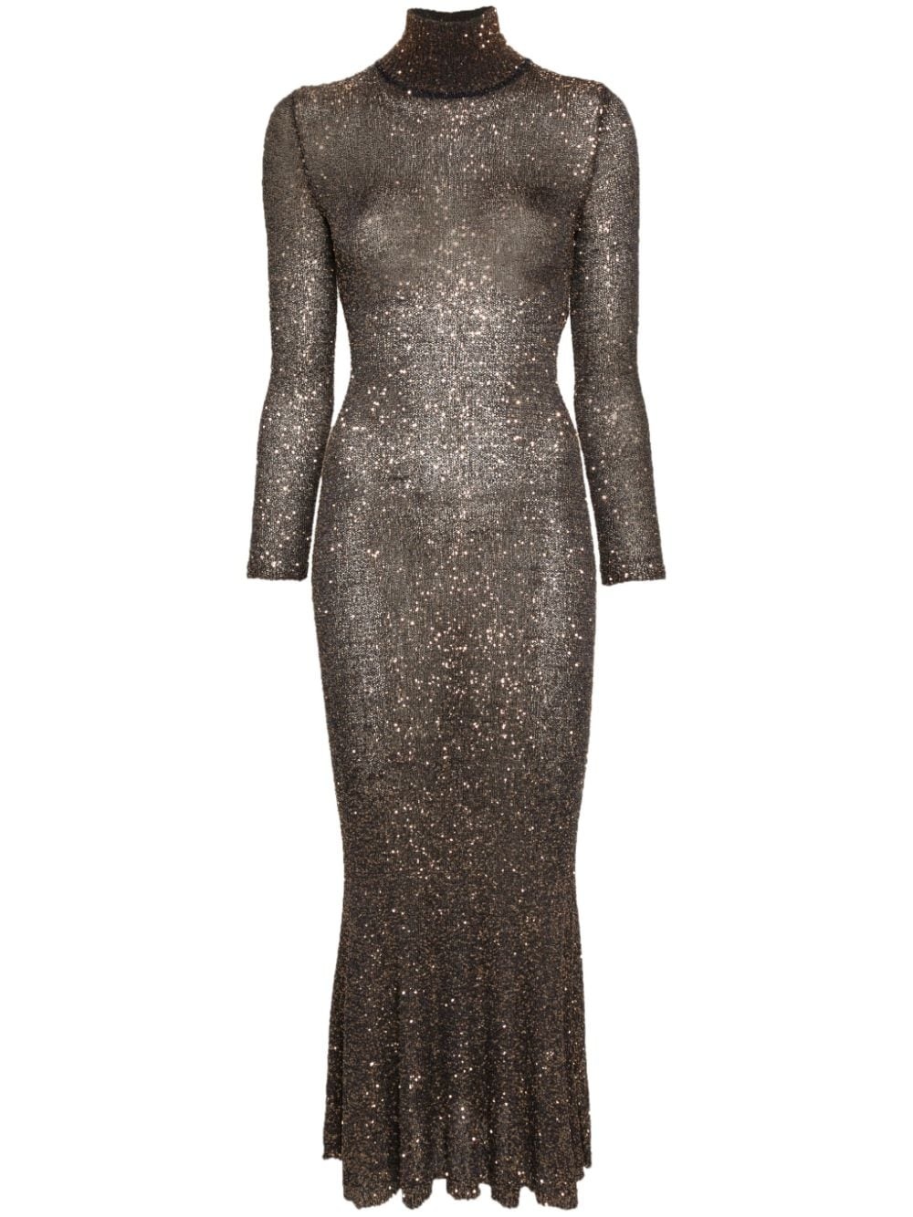 sequinned long dress - 1