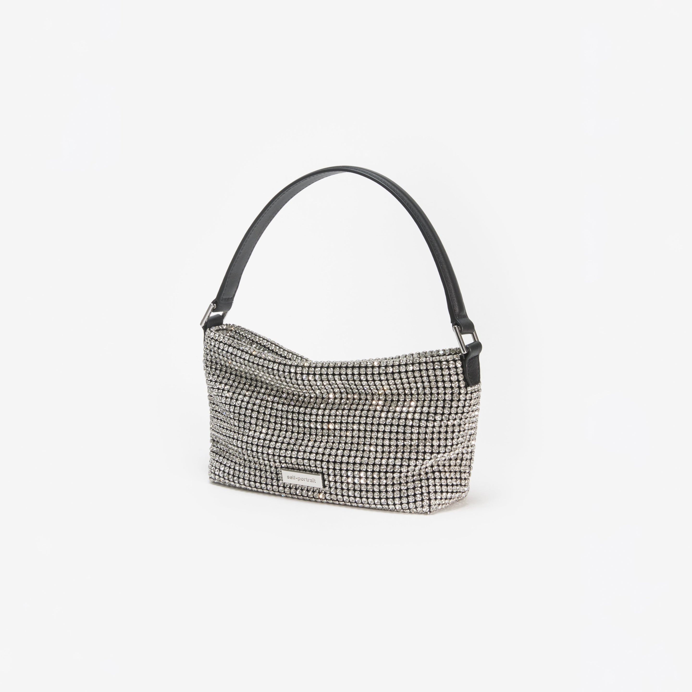 Silver Diamante Small Hobo Bag - 2