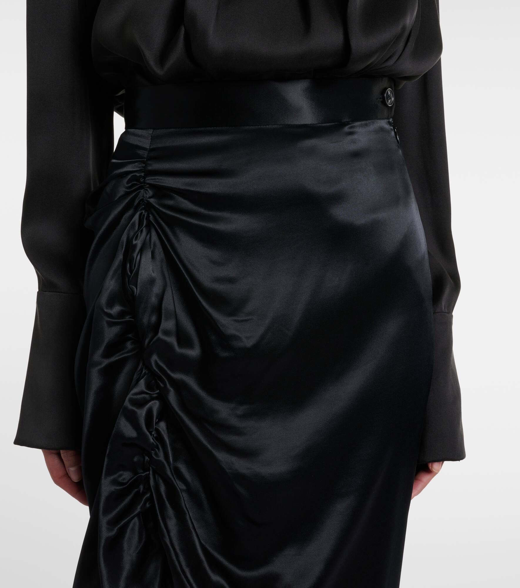 VIVIENNE WESTWOOD スカート Satin midi skirt971154 Satin midi skirt in black - Vivienne Westwood | Mytheresa