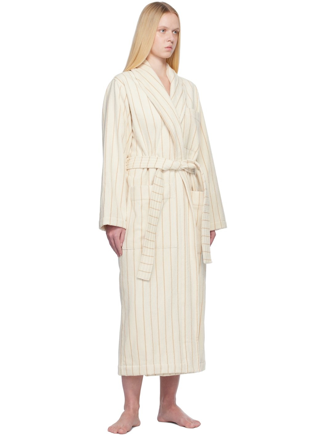 Beige Terry Classic Bathrobe - 4