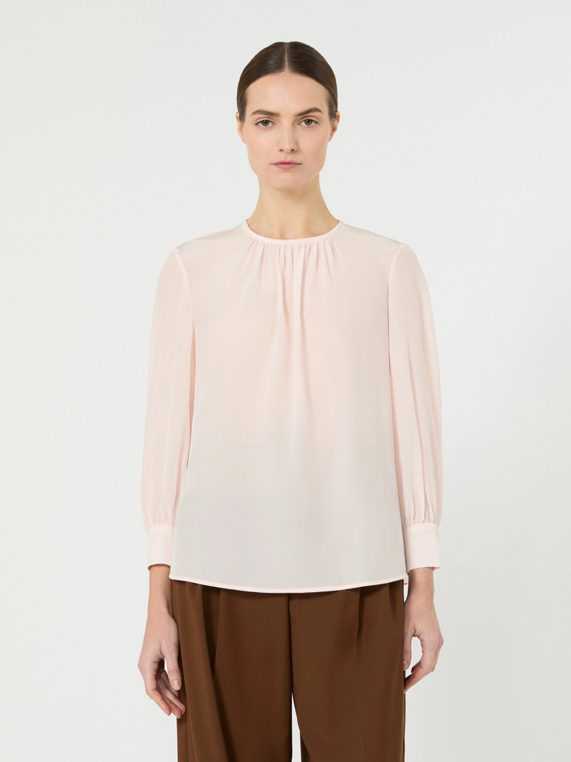 COLMO Silk crew-neck blouse - PINK 3