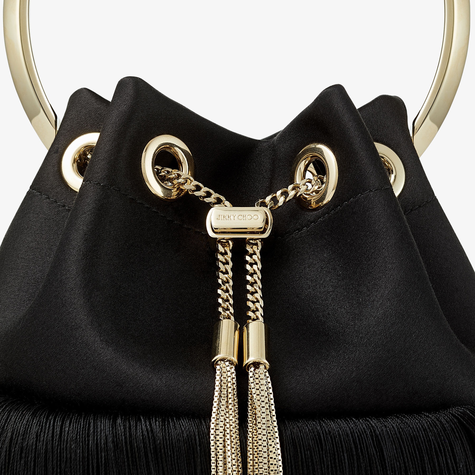 Bon Bon
Black Satin Bag with Fringes - 6