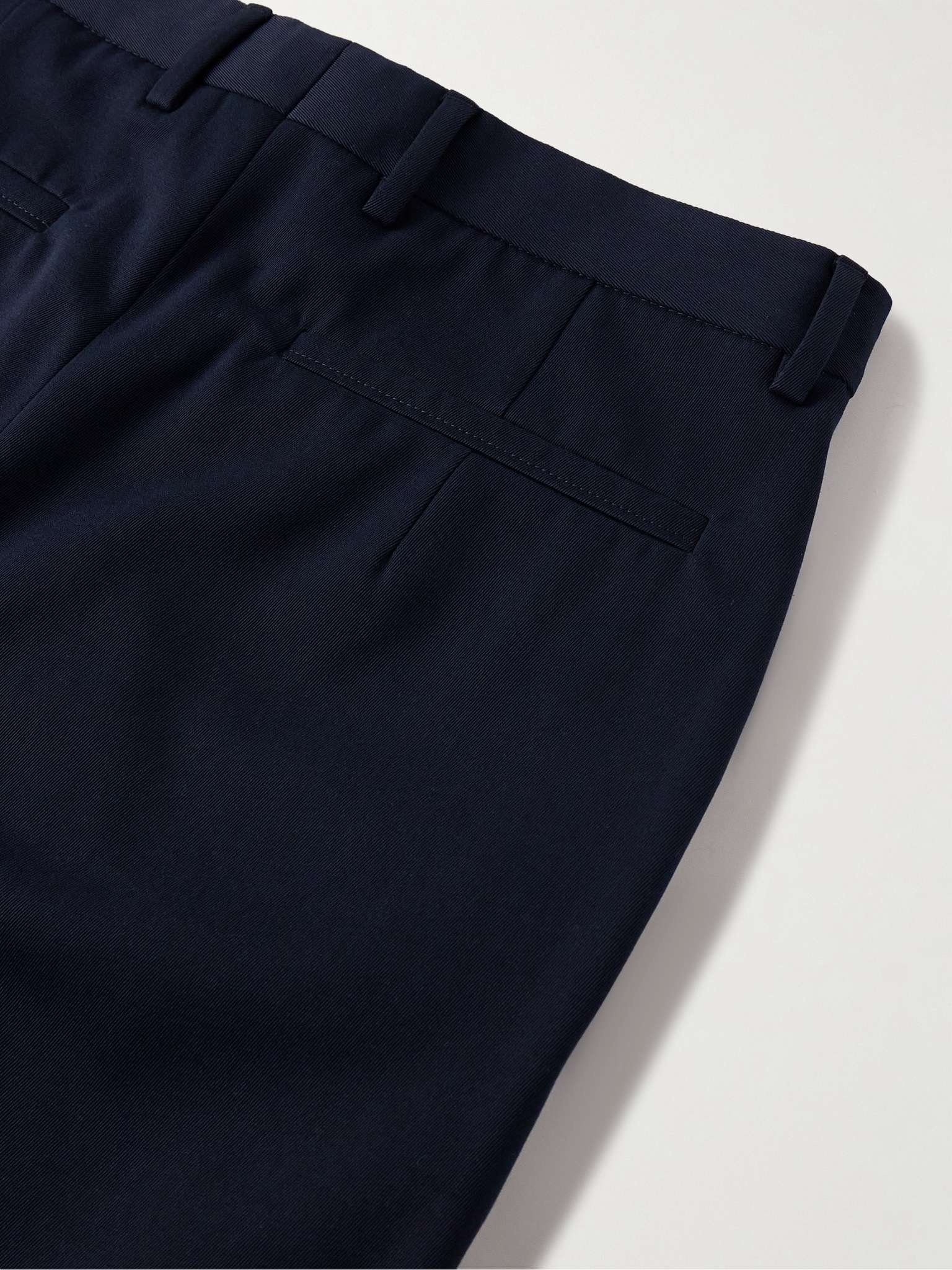 Slim-Fit Pleated Cotton and Wool-Blend Twill Trousers - 5