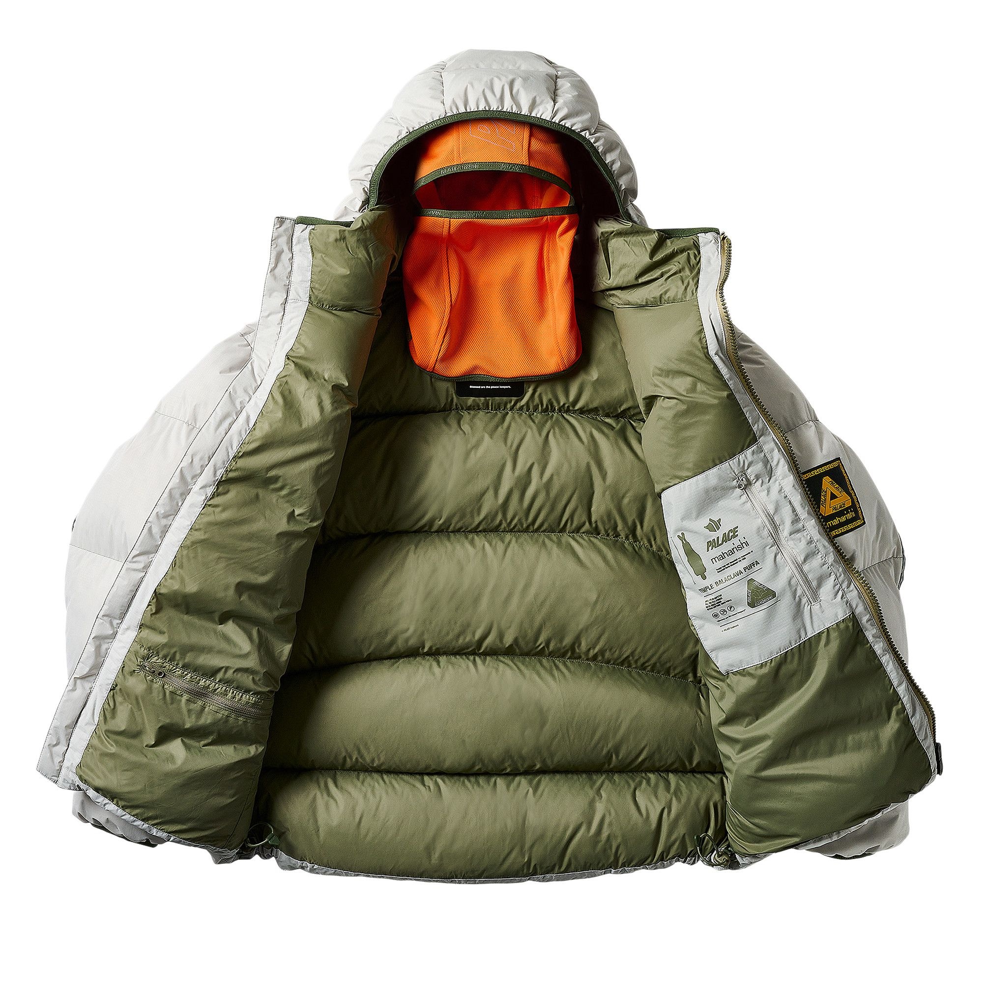 Palace x Maharishi Temple Puffa Jacket 'Ice' - 4