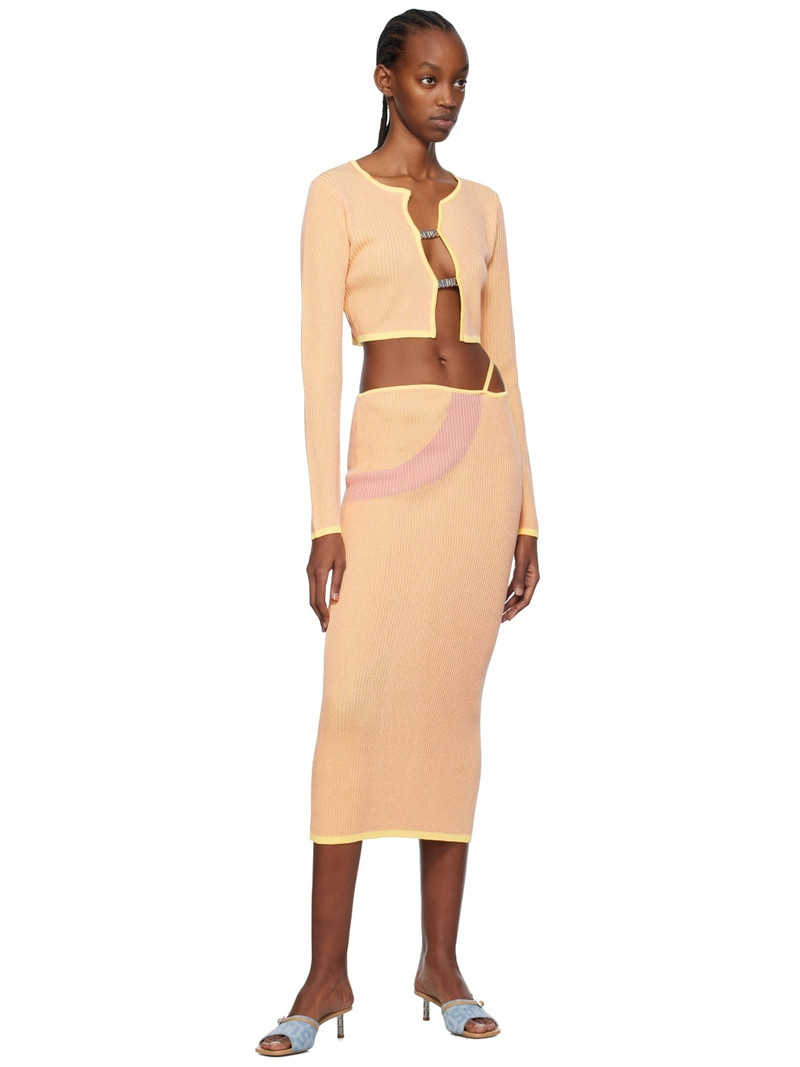 GCDS Pink Comma Midi Skirt outlook