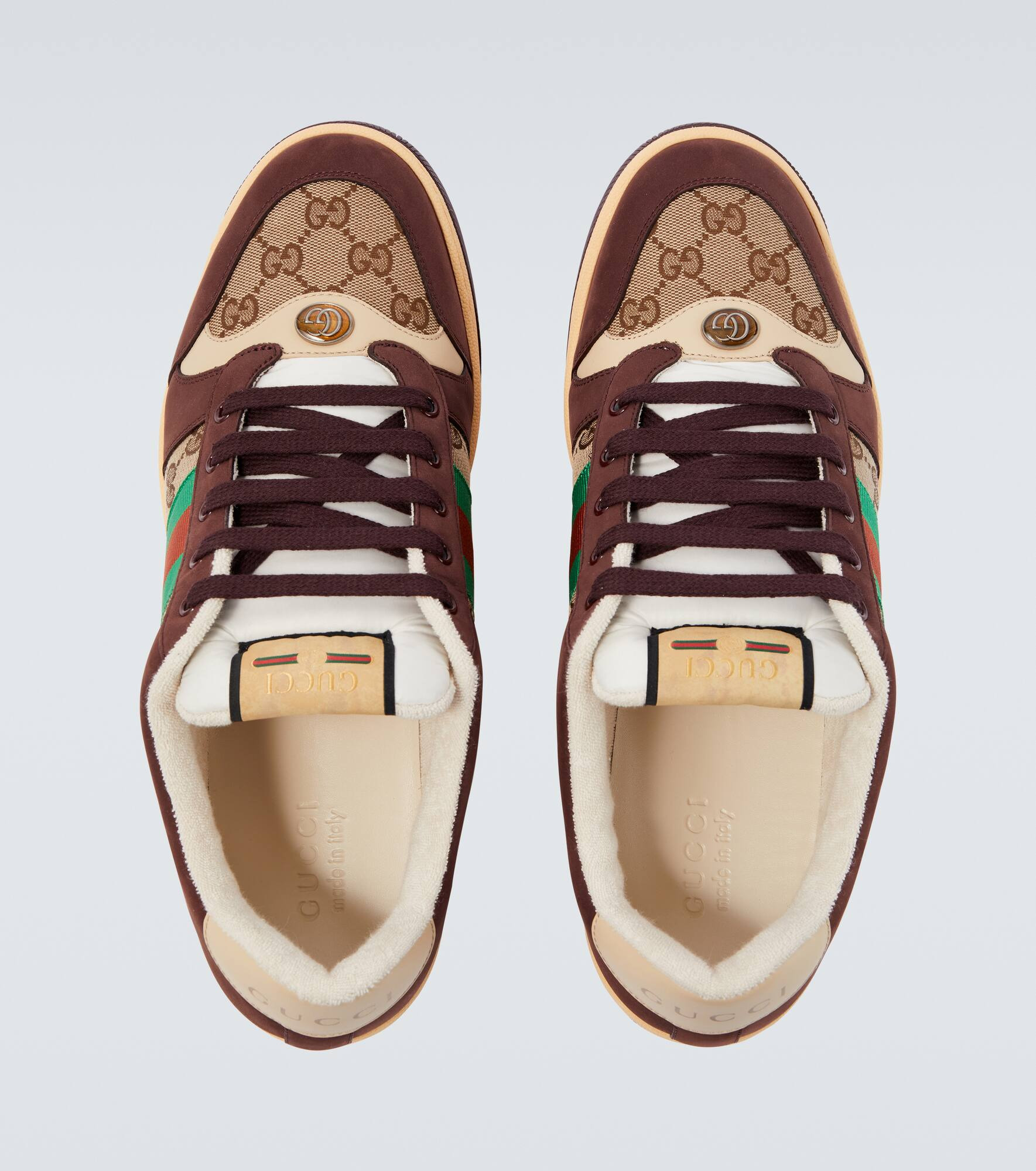 Screener GG Canvas and suede sneakers - 4