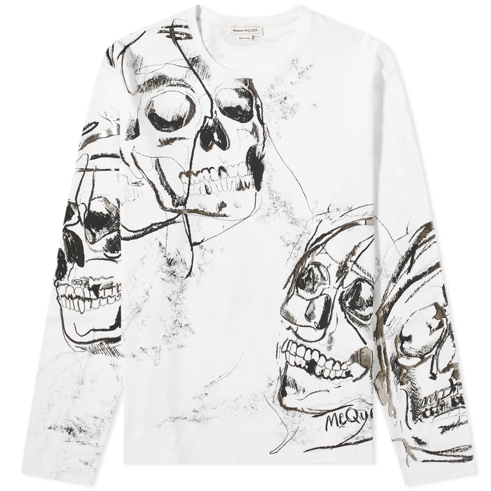 Alexander McQueen Long Sleeve Skull Print Tee - 1