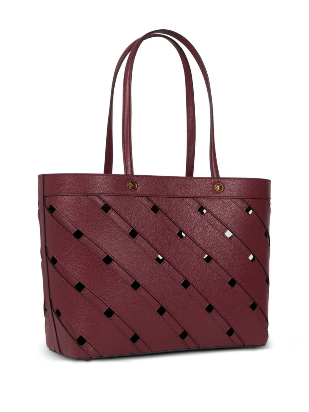 medium woven leather bag - 4