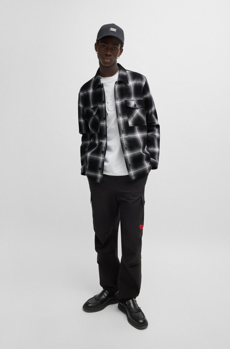 HUGO OVERSIZE-FIT SHIRT IN CHECKED COTTON TWILL outlook