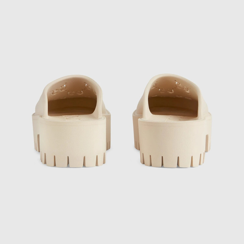 GUCCI Women's platform perforated G sandal outlook