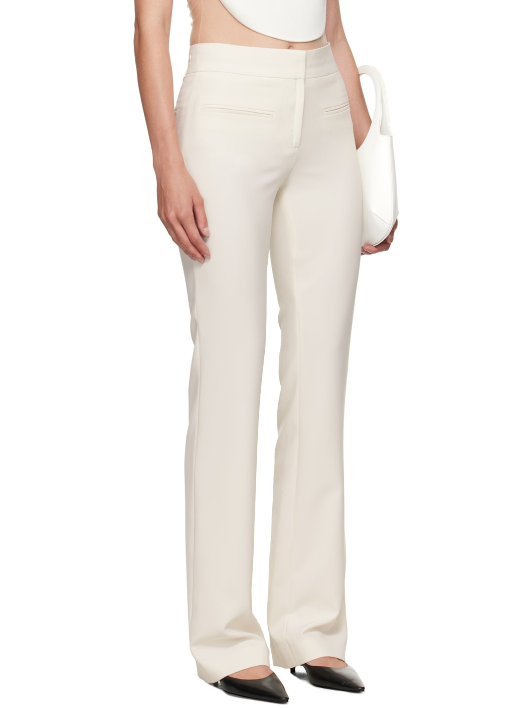 Off-White Heritage Fluid Bootcut Trousers - 2