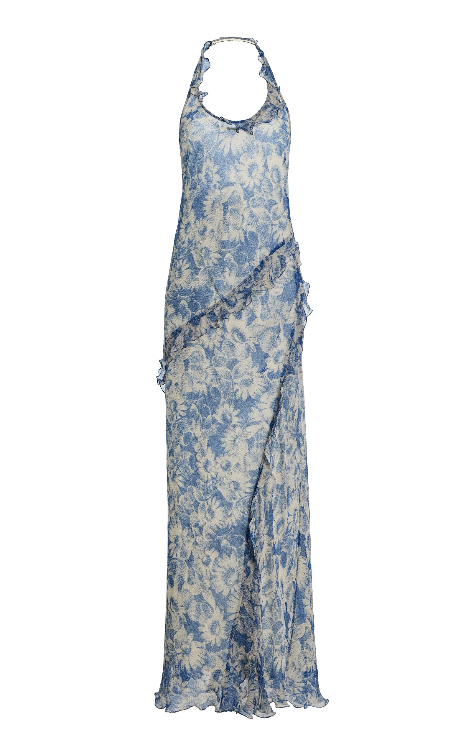 Lilia Halter Chiffon Maxi Dress - 1