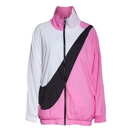 Nike Sportswear Woven Swoosh Logo Woven Jacket Pink/White BV3685-610 - 1