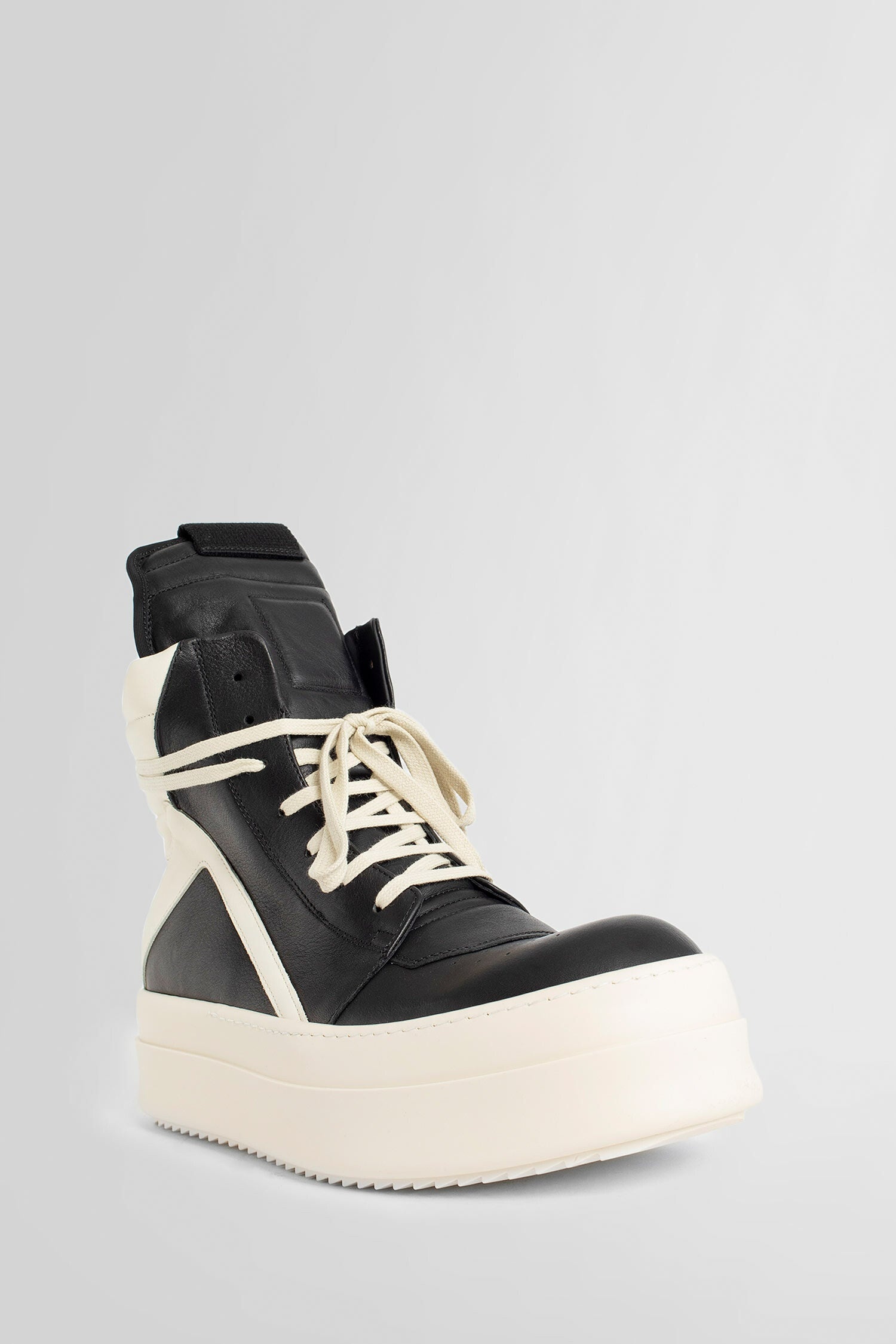 RICK OWENS MAN BLACK&WHITE SNEAKERS - 2