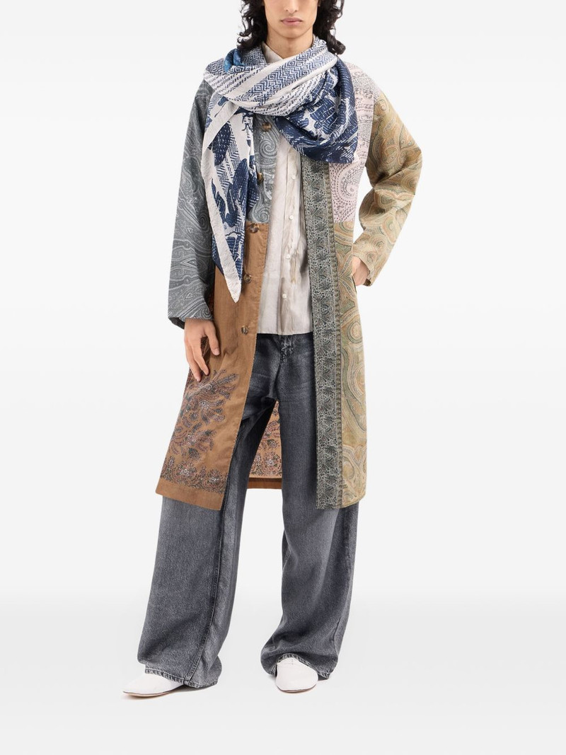 Pierre-Louis Mascia Integmosfre patchwork paisley-print coat outlook