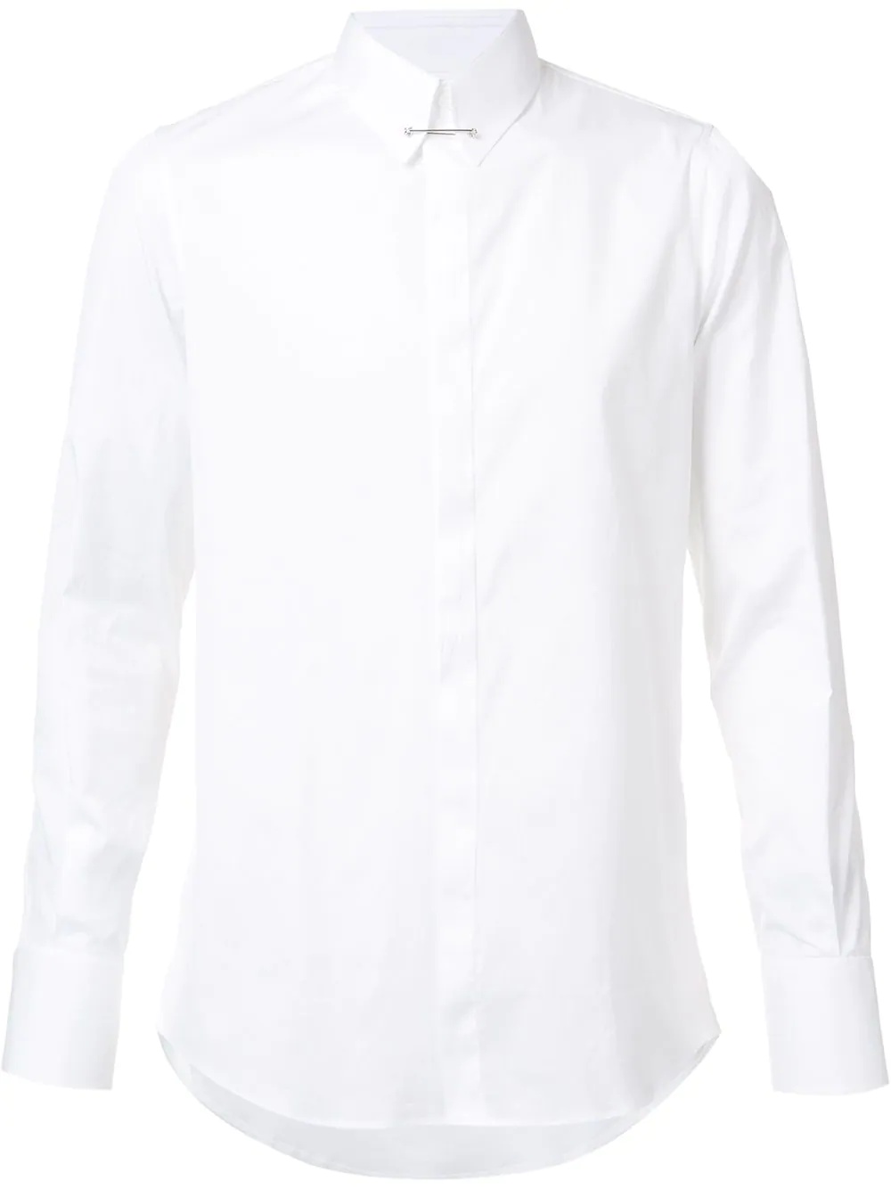 pin-collar plain shirt - 1