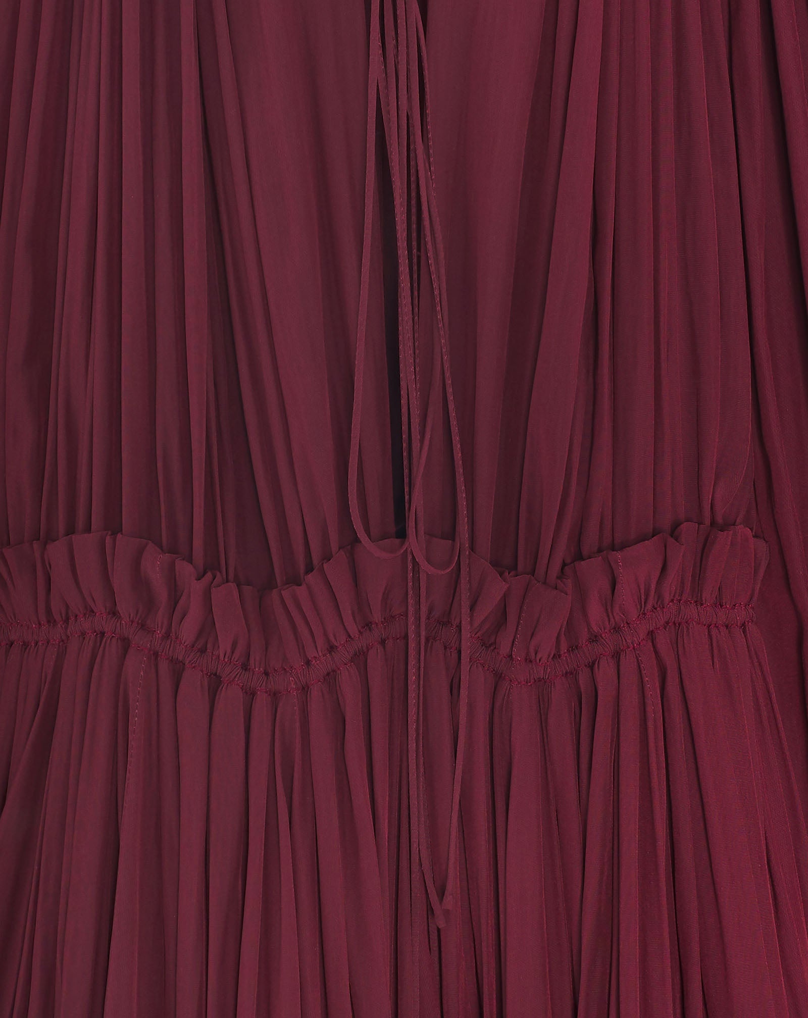 LONG RUFFLE DRESS IN CHARMEUSE - 9