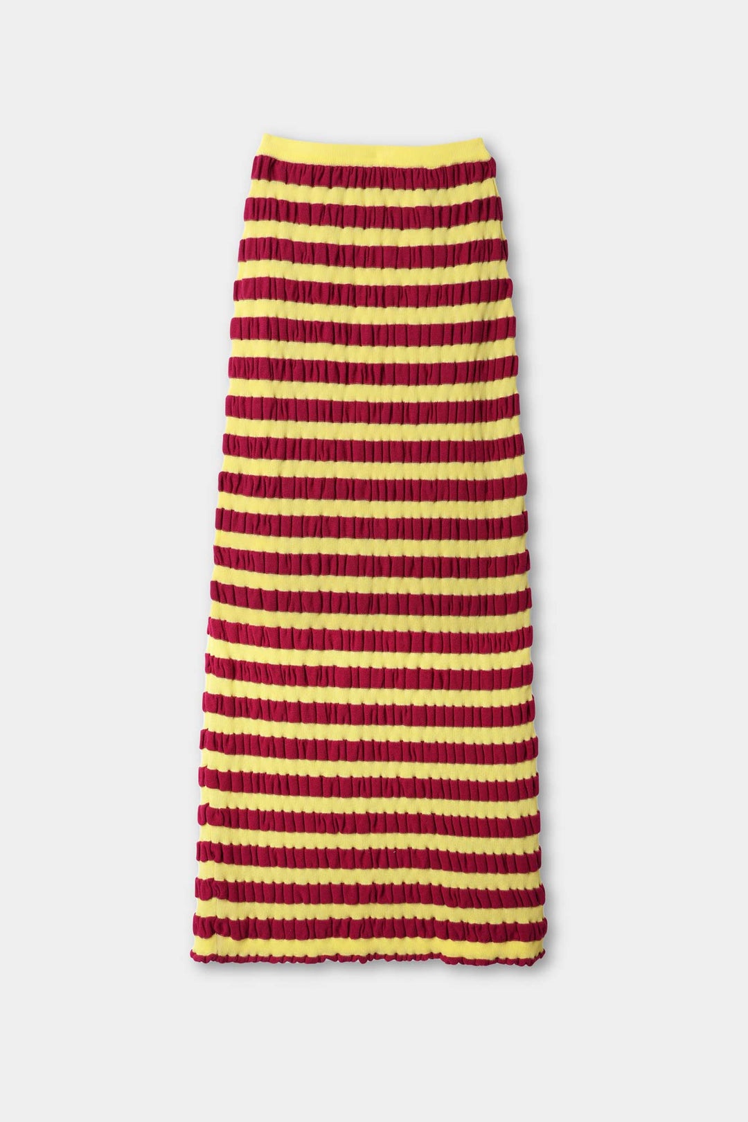 WAVY SKIRT / yellow & bordeaux - 3