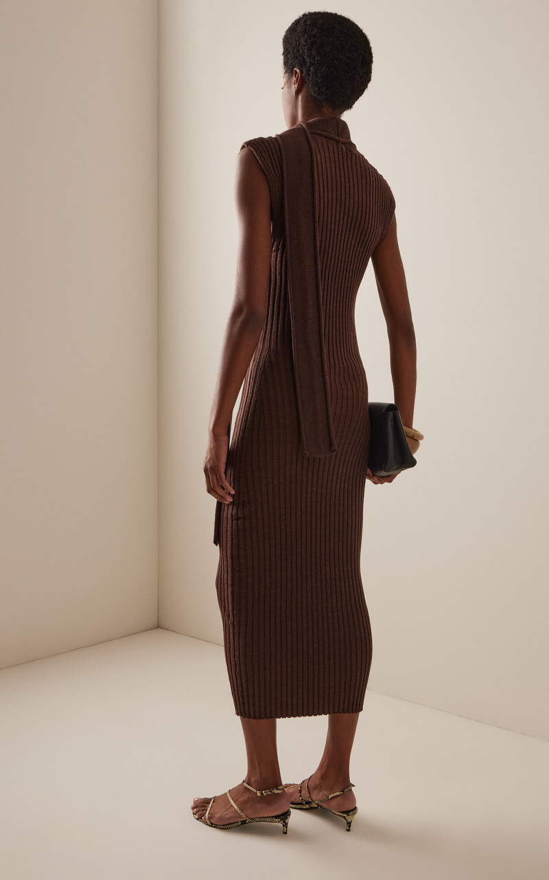 Wool Scarf Dress brown 4