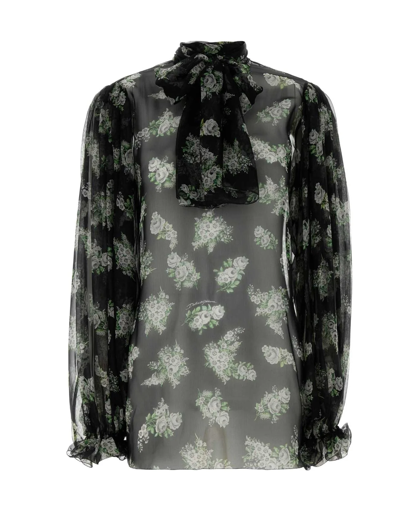 Printed Silk Blouse - 1