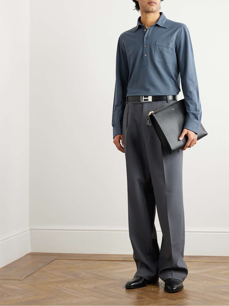 TOM FORD Cotton and Silk-Blend Piqué Polo Shirt outlook