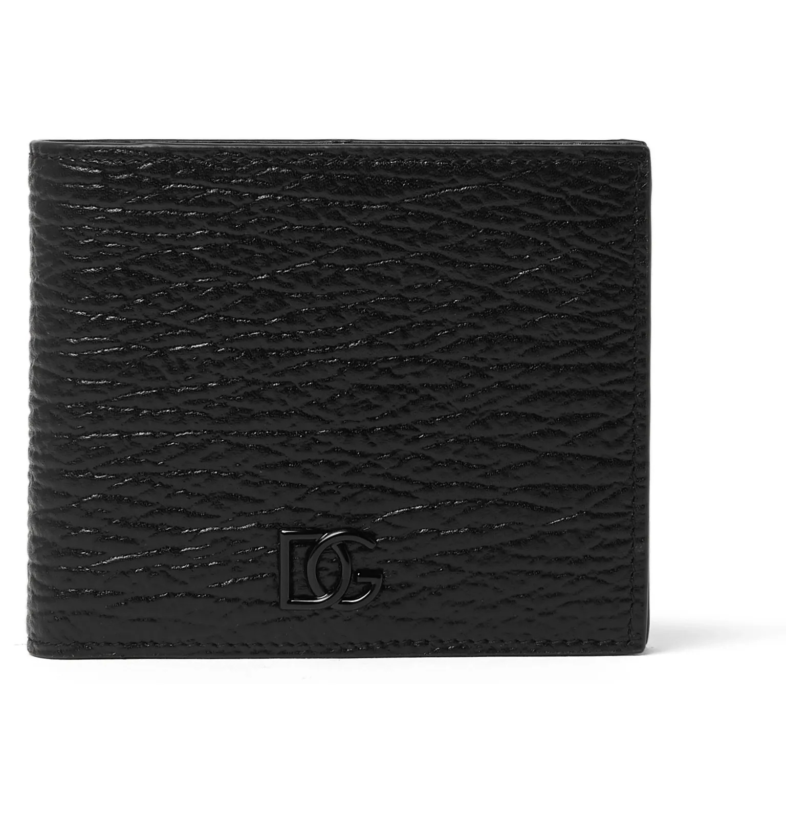 Logo-Appliquéd Textured-Leather Billfold Wallet - 1