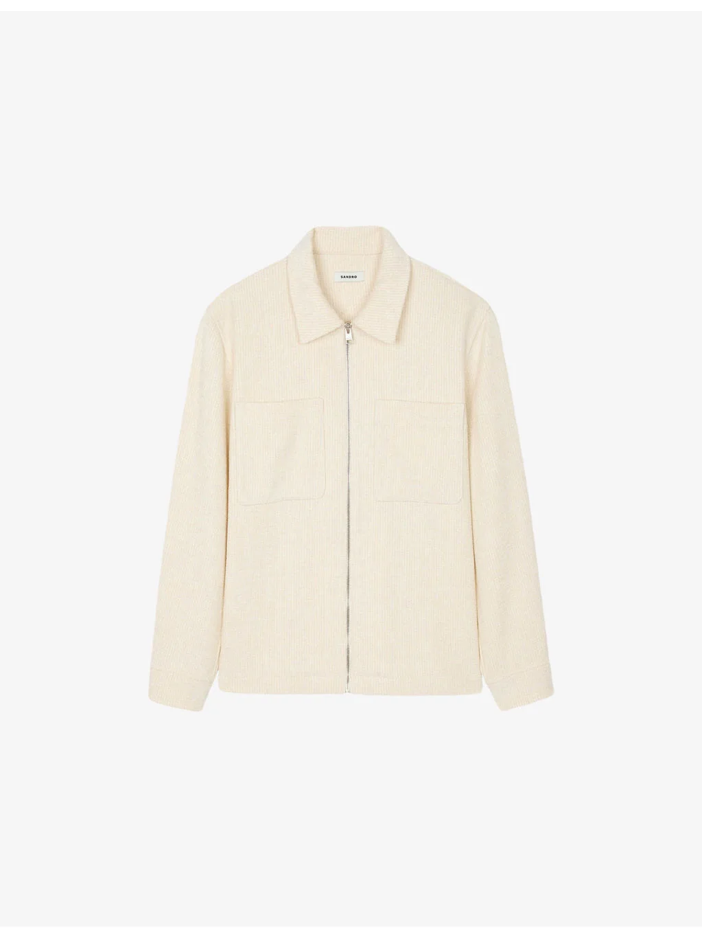 Patch-Pocket Corduroy Zip-Up Overshirt - 1