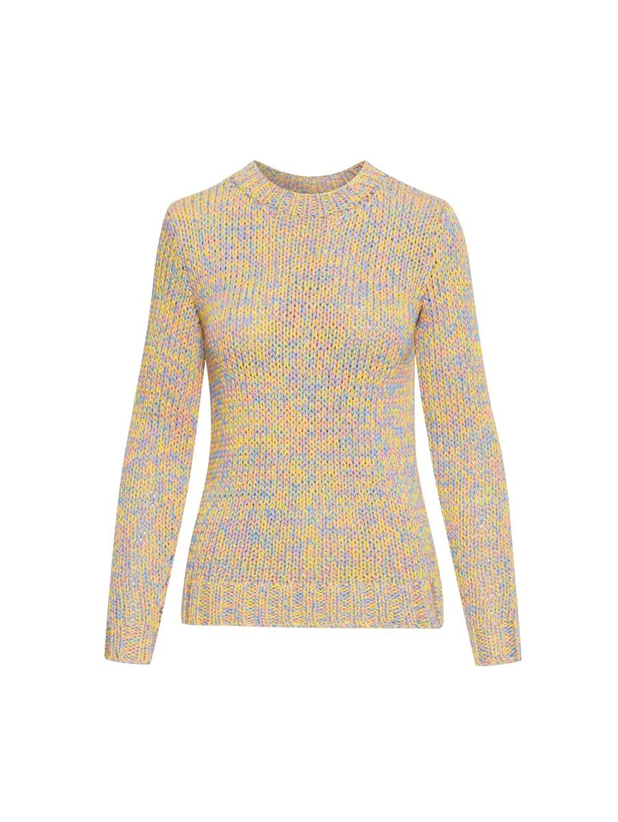 LONG SLEEVE MARLED PULLOVER - 1