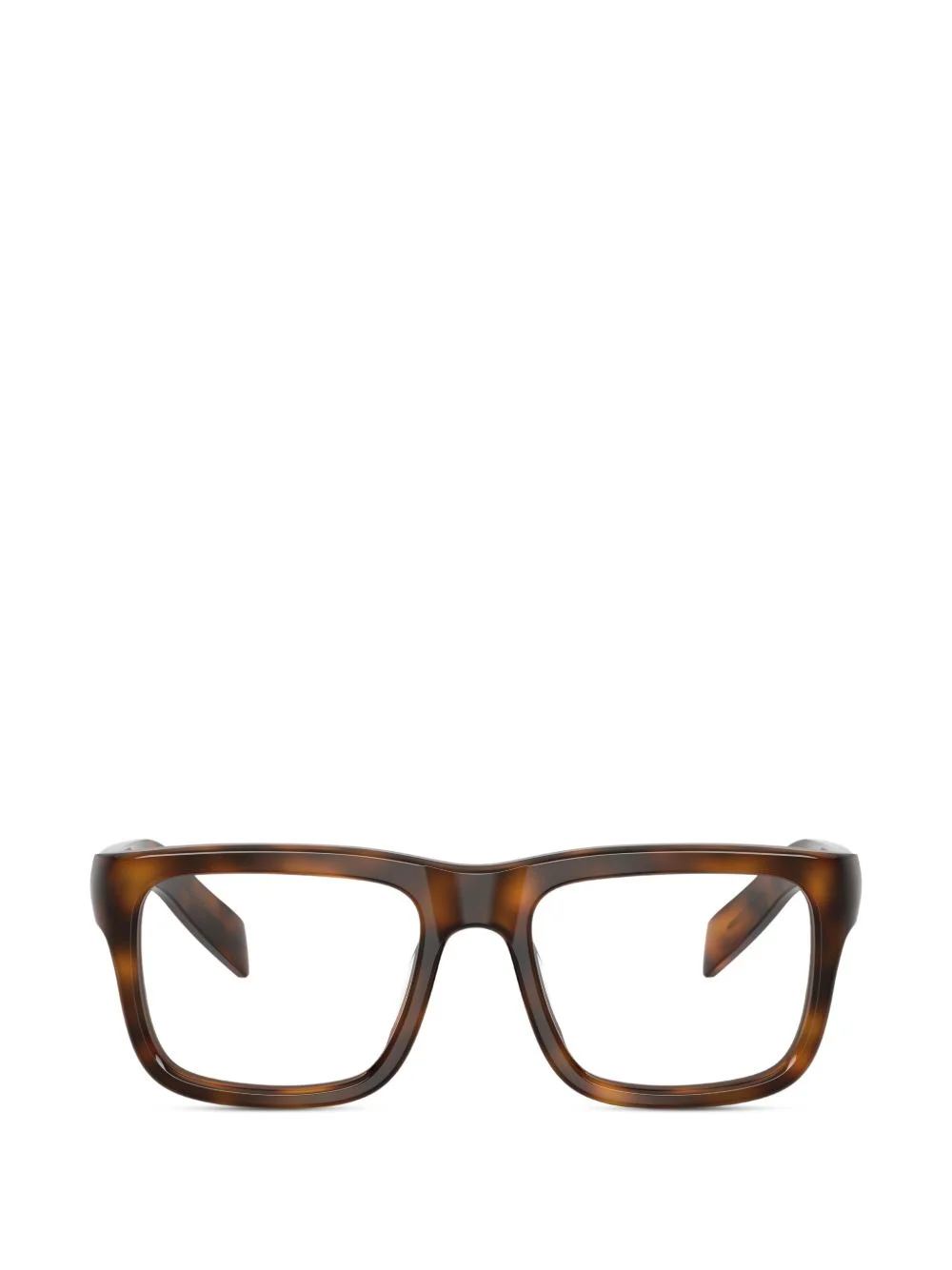 tortoiseshell-effect square-frame glasses - 1