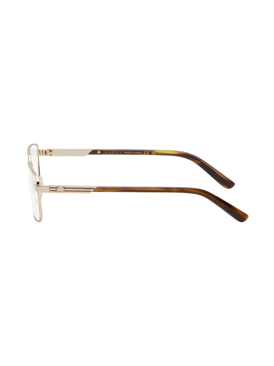 Gold Rectangular Glasses - 3