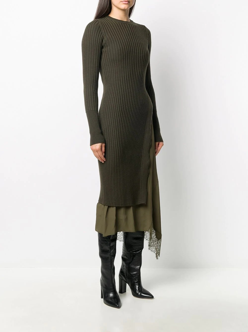 asymmetric knit dress - 3