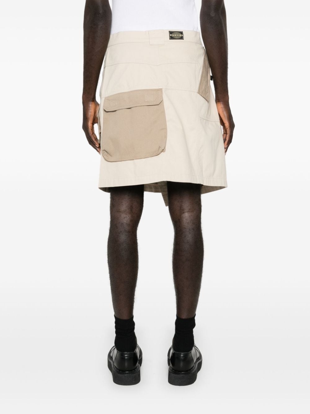 logo-embroidered asymmetric skirt - 5
