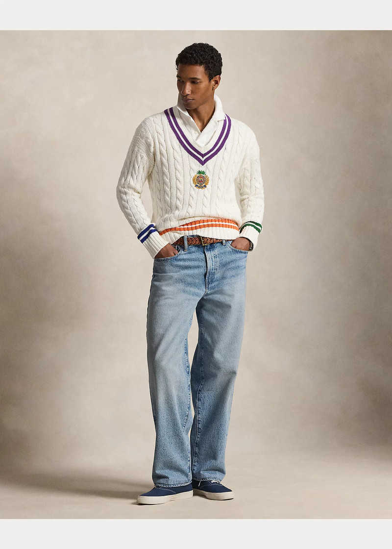Embroidered Cotton-Linen Cricket Sweater 3