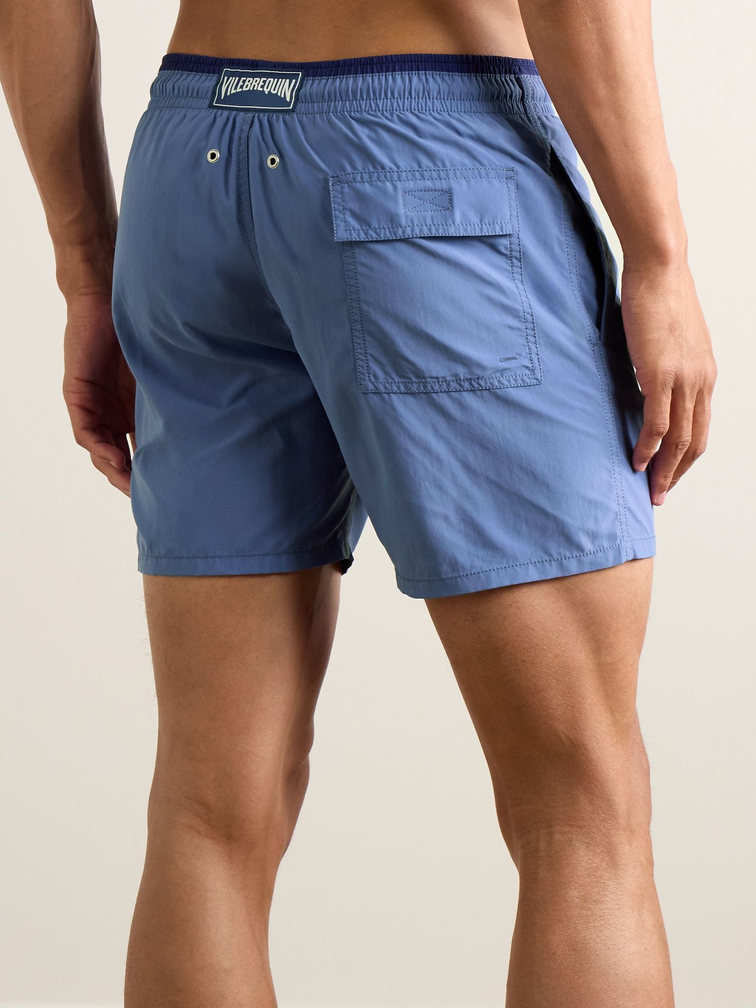 Moka Straight-Leg Mid-Length ECONYL® Swim Shorts Blue - 3