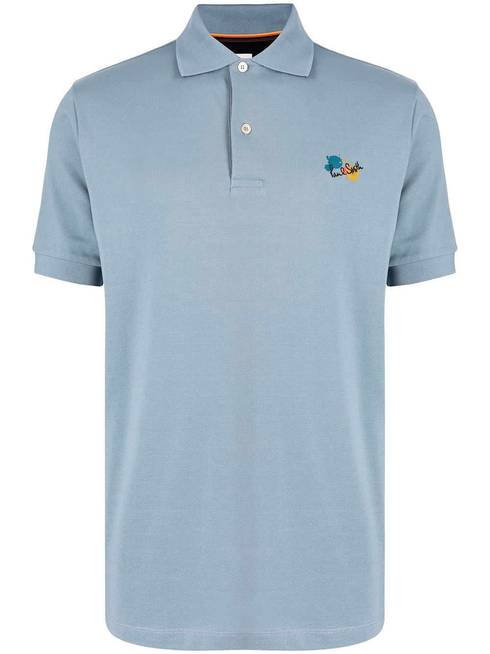 logo-embroidered cotton polo shirt - 1