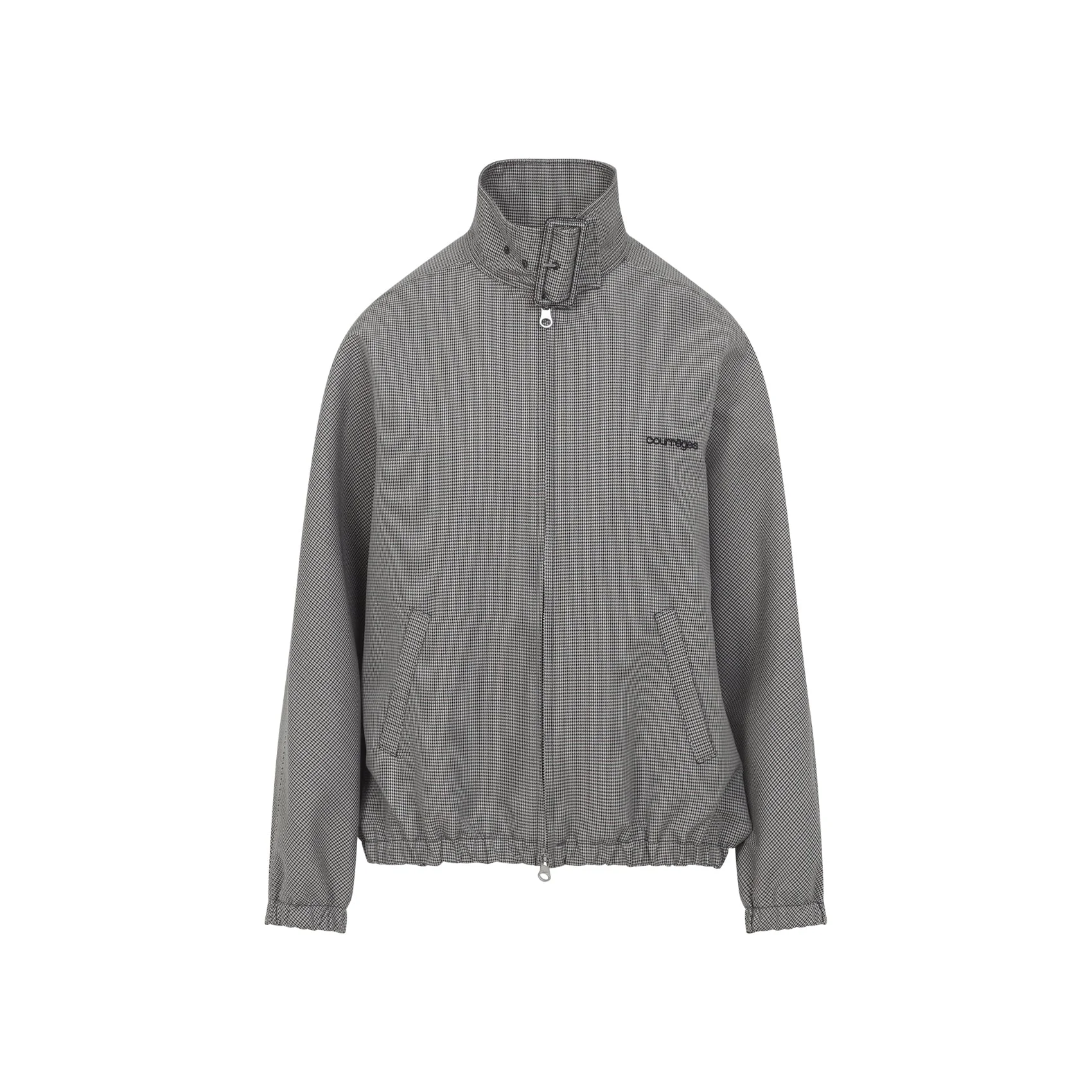 Buckle Houndstooth Bomber Jacket Women - 1