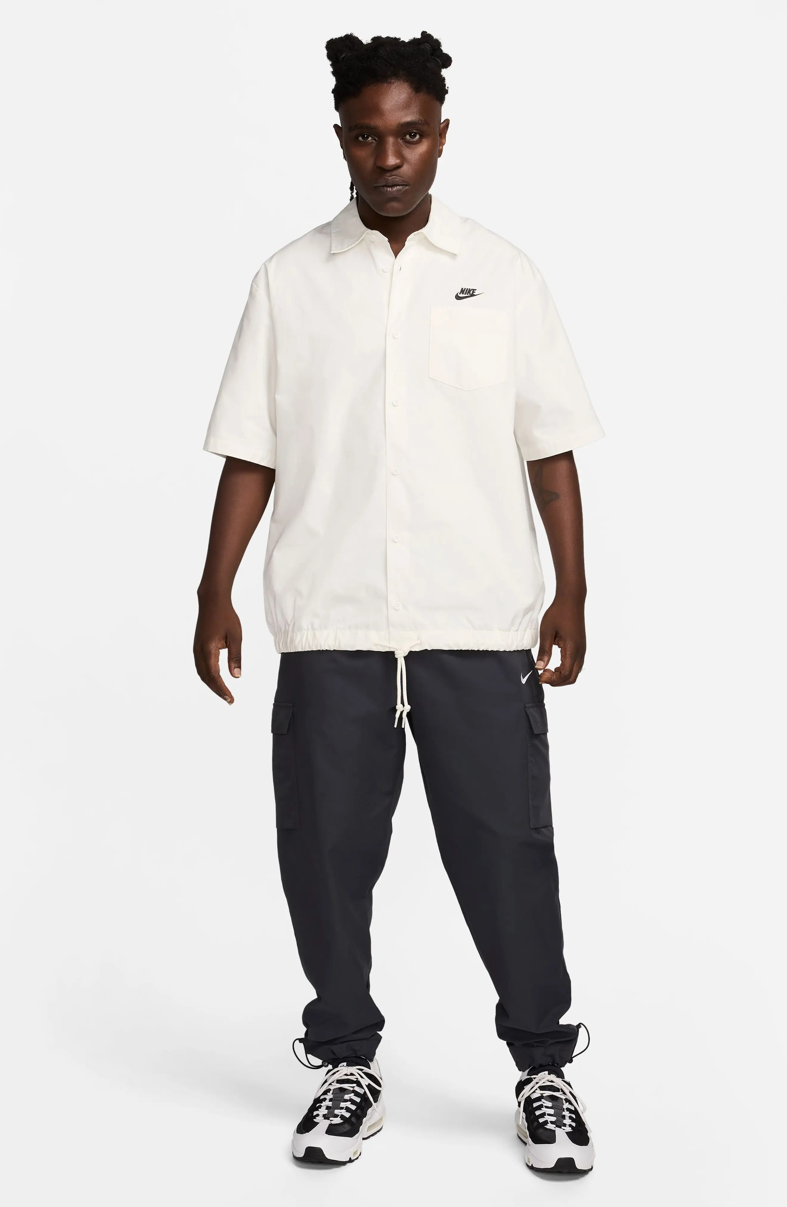 Sportswear Air Play Twill Cargo Pants in Dark Smoke Grey/White - 5