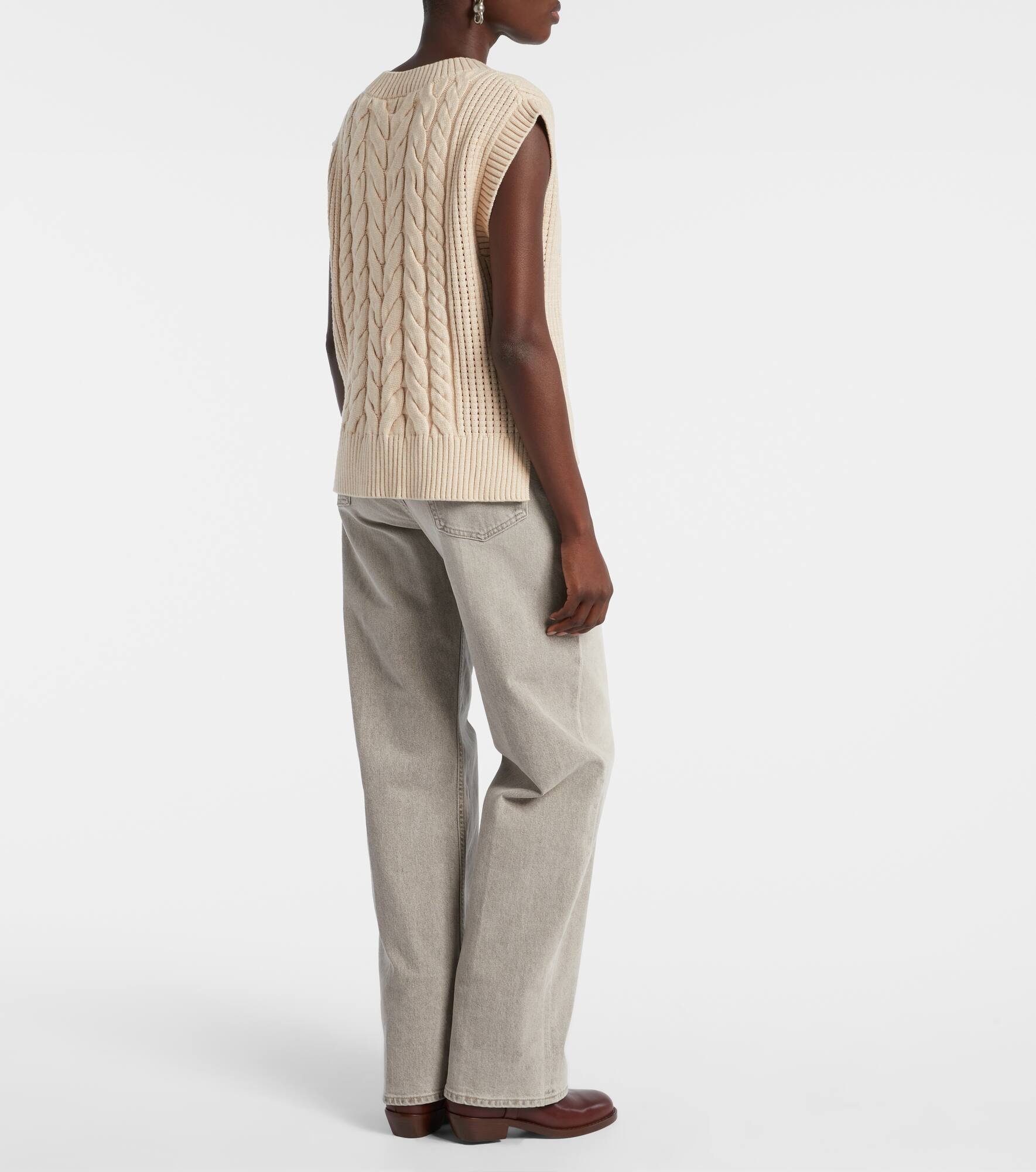 Pixie cable-knit sweater vest - 3