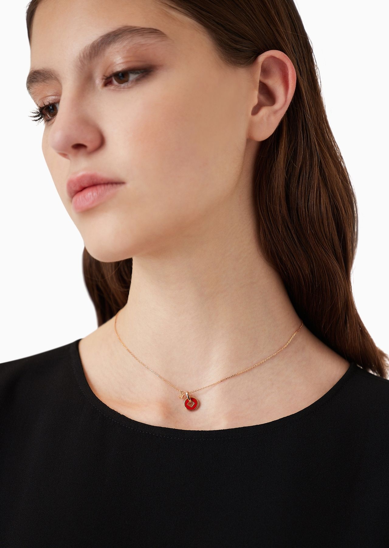 Rose Gold-Tone Sterling Silver Pendant Necklace - 3