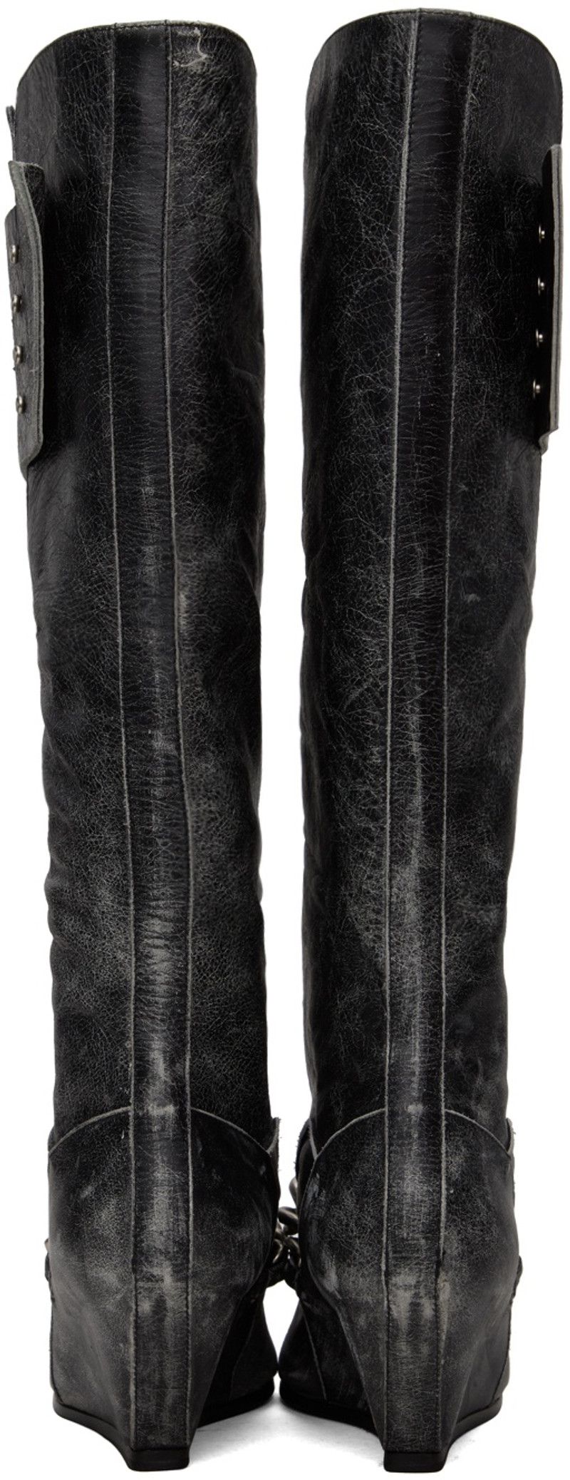 KNWLS Black Precious Rider Boots outlook