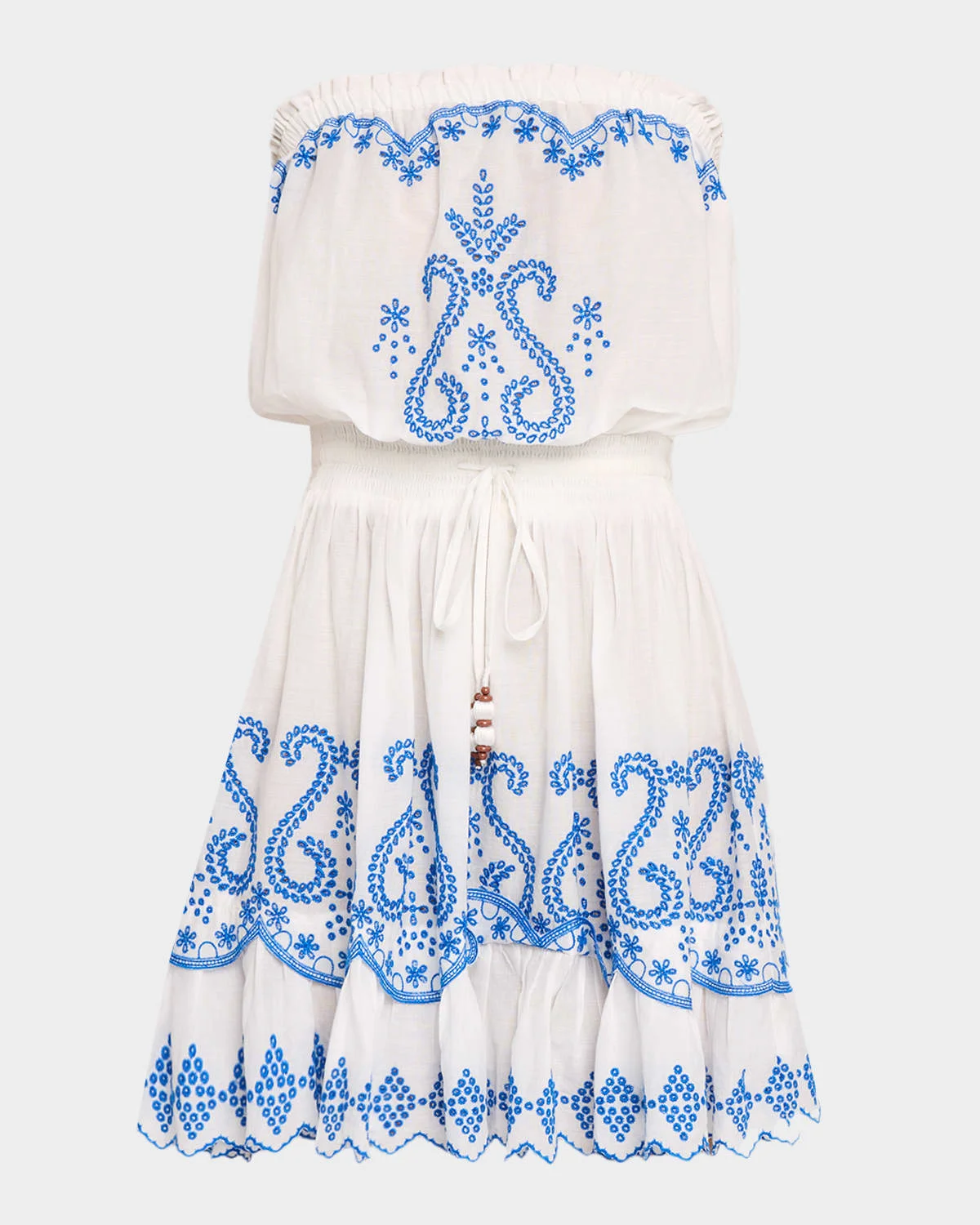 Natalie Embroidered Strapless Mini Dress - 1