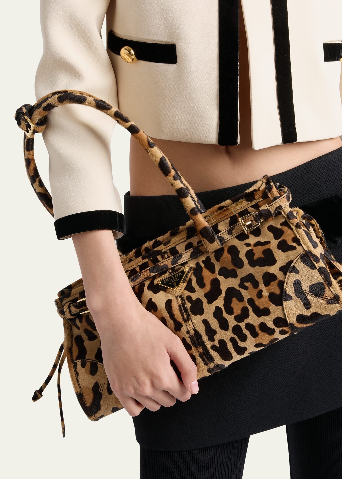 Prada Leopard Calf Hair Shoulder Bag | bergdorfgoodman