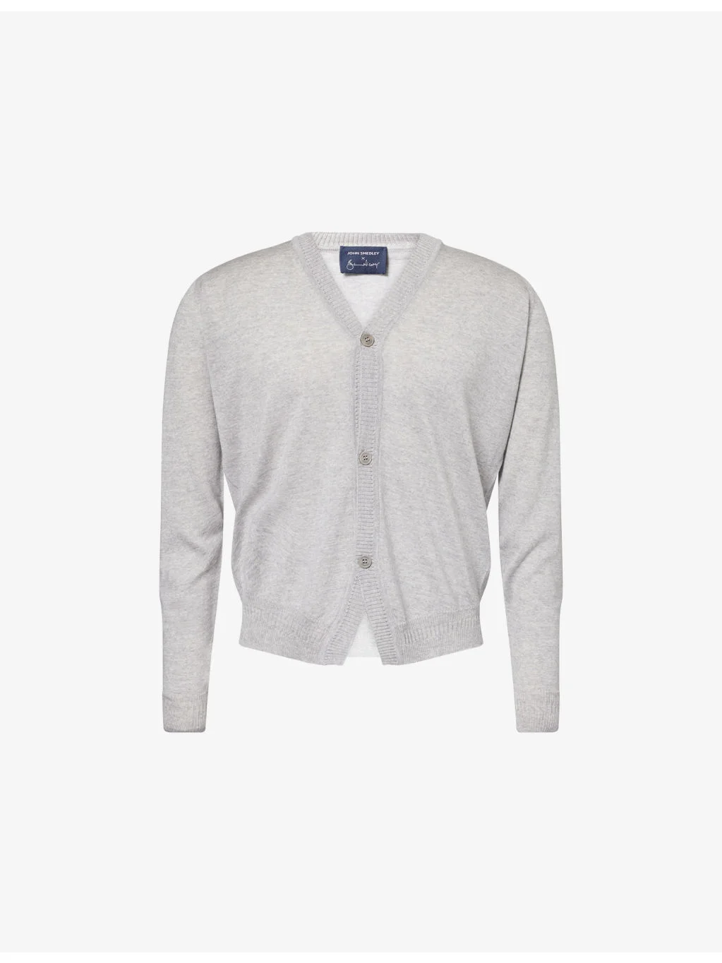 John Smedley X Bill Nighy V-Neck Merino Wool Cardigan - 1