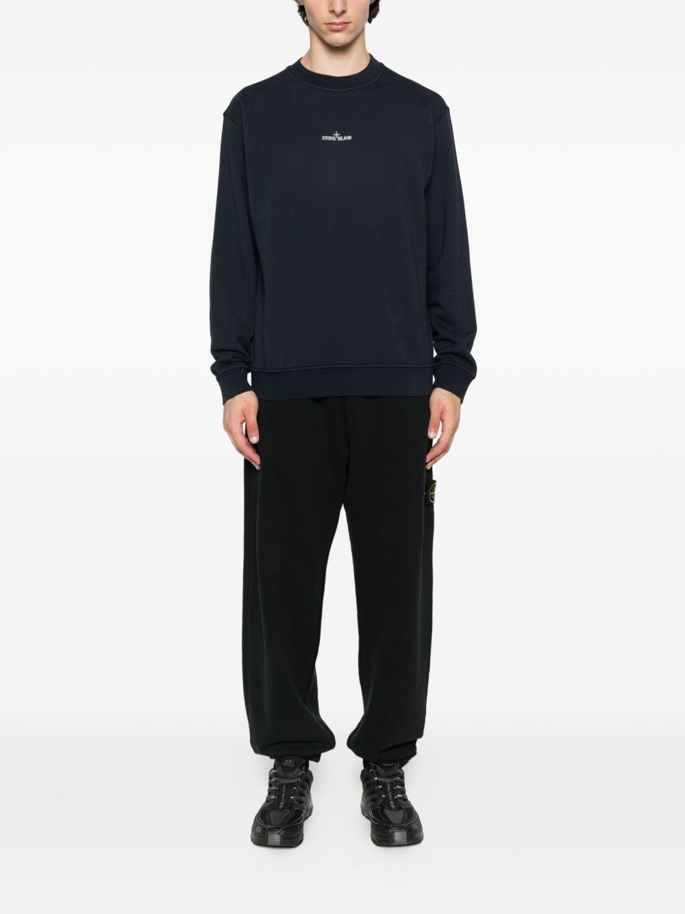 logo-embroidered crew neck sweatshirt - 2