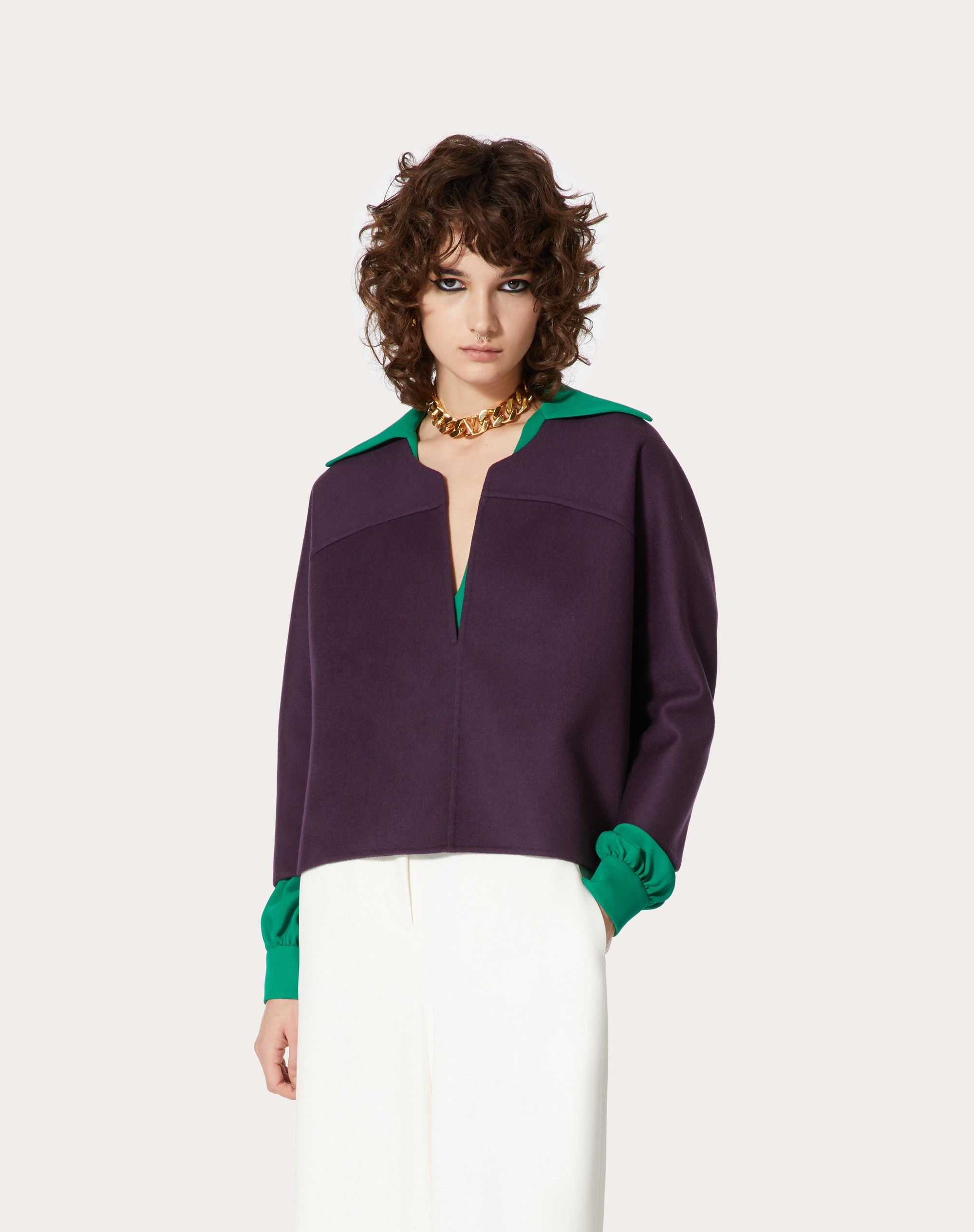 COMPACT DRAP PEA COAT - 3