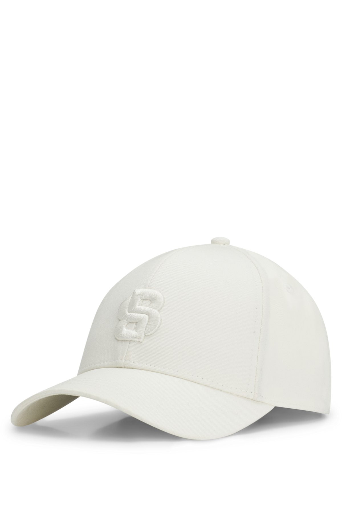 COTTON-TWILL CAP WITH EMBROIDERED DOUBLE B MONOGRAM - 1